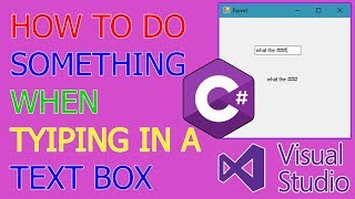 Typing in a TEXT BOX  C  Visual Studio [upl. by Enneirb]