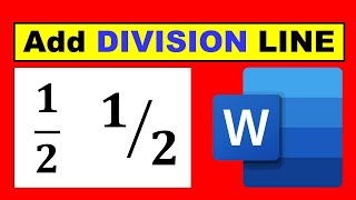 How to Add Division Line in Word  How to Put Division Line in Word [upl. by Down]