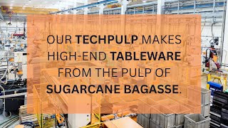 This is how our TECHPULP makes highend tableware from the pulp of Sugarcane Bagasse [upl. by Niveg]