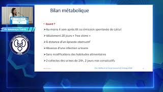 Bilan métabolique et suivi des lithiases urinaire [upl. by Tayib]