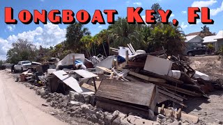 Longboat Key FL  Hurricane Helene Aftermath Island Completely Trashed [upl. by Acissey52]