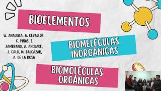 Bioelementos Biomoléculas Orgánicas e Inorgánicas  Grupo 3 [upl. by Oniratac]