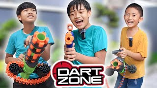 Larics  Bermain Dart Zone Bersama Rein Penonton Larics Toys [upl. by Akirahs974]