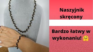 DIY TUTORIAL Jak zrobić naszyjnik SKRĘCONY naszyjnikskrecony beadednecklace handmade tutorial [upl. by Hgeilhsa]