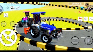 Drive Powertrac amp New Holland tractor with rotavator gaming tractor stunt [upl. by Haek11]