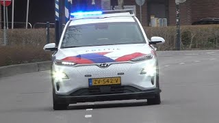 Elektrische Hyundai Politie AmersfoortCentrum met spoed onderweg naar een onbekende melding [upl. by Solley162]