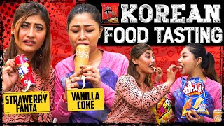 Korean Food Challenge with My Sister🍝  Nandita❤️  Sunita Xpress [upl. by Hinkel]