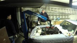 MGB GT engine removal  Time lapse [upl. by Reed]