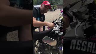 Starting a 700cc Monster 2 Stroke Dirt Bike for the First Time shorts [upl. by Ahsilet]