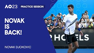 Novak Djokovic Practice Session  Australian Open 2023 [upl. by Geri]