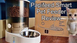 Papifeed Smart automatic pet feeder Review [upl. by Batha242]