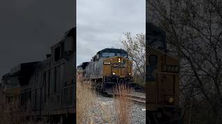 friendly crew on CSX B157 going into kirk yard  nstrains railfan traintracks indiana pine [upl. by Yadahs702]