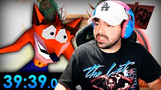 BANANIROU REACCIONA a quotEl SPEEDRUN de Crash Bandicoot 1 es PURA AUTOMATACIÓNquot [upl. by Attena971]