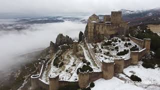 Castillo de Loarre aHuesca a vista de DRON❄️ [upl. by Melisenda]