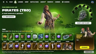 ALL Pirates of Caribbean Mini Battle Pass Rewards Fortnite [upl. by Safire]