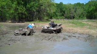 Argo 6x6 with Adair tracks rescues 4wheeler in the Crazy 8 at river run atv park [upl. by Htrag]