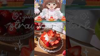 making the STRAWBERRY TART from Yumeiro Patissiere 🍓🍰 animefood baking [upl. by Ateekram429]