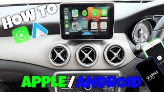 Apple CarPlay amp Android Auto in Mercedes GLA GLC GLE GLS 20142018 [upl. by Niwdog]