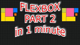 Learn Css Flexbox part 2 in 1 minutes CSS tutorial  for beginners [upl. by Yelrah]