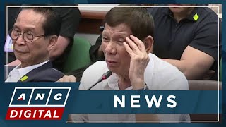 WATCH PH senators question expresident Duterte on drug war policy killings 12  ANC [upl. by Valerie]