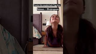 Balasana to Bhujangasana Flow for Flexibility and Strength  balasana bhujangasana yoga shorts [upl. by Nalyad]