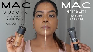 MAC Studio Fix vs Pro Longwear Foundation [upl. by Navillus]