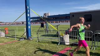 See Division 1 AllState boys cross the finish line at 2024 MHSAA LP cross country finals [upl. by Ielirol881]