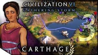 Future Era Tech amp Founding A New City  Civilization VI Gathering Storm — CARTHAGE 3 [upl. by Drareg]