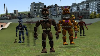 CREEPY FIVE NIGHTS AT FREDDYS 4 NPCS Garrys Mod [upl. by Tullus]