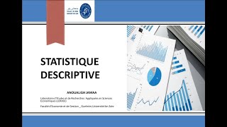 Séance 1 Introduction à la statistiques descriptive [upl. by Marala]