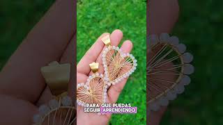 Tutorial Aretes Corazones entrelazados tutorialbisuteria alambrismo bisuteria hechoamano [upl. by Auhsuoj321]