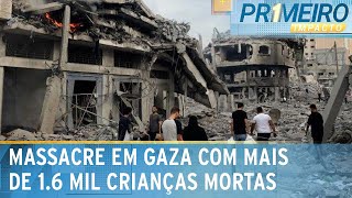 Número de palestinos mortos em Gaza chega a 4137 diz Ministério  Primeiro Impacto 201023 [upl. by Nyrehtak149]