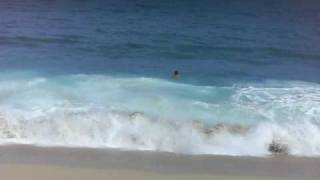 Midwest moron attempts to Conquer big Waves in CABO [upl. by Ainatit]