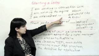 Writing in English  How to Start Any Letter [upl. by Megan]