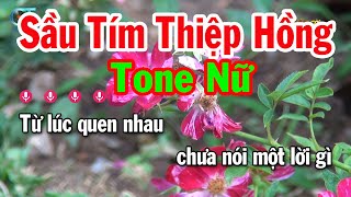 Karaoke Sầu Tím Thiệp Hồng Tone Nữ  Am  Nhạc Sống Mới Nhất  Karaoke Tuấn Cò [upl. by Narmi785]