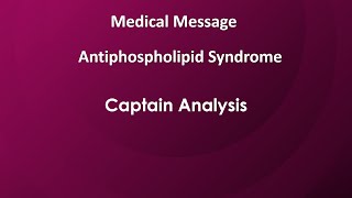 E16 Anti phospholipid Syndrome Lupus anticoagulant ampanti phospholipid ab وعلاقته بالاجهاض المتكرر [upl. by Bealle]