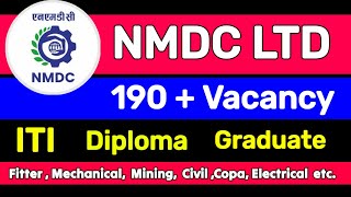 NMDC Recruitment 2024  ITI  Diploma Graduate Engineer Apprentice Trainee [upl. by Tdnerb]