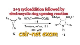 Aziridine ring opening and 23 cycloaddition reaction [upl. by Ewer424]