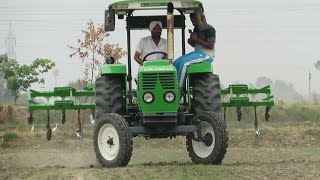 4 cylinder kirloskar 75hp tractor 17 cultivator [upl. by Sello]