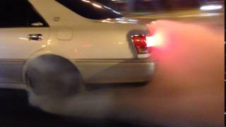 Toyota Crown Athlete V JZS171 Trust Greddy TWM Exhaust Burnout [upl. by Antsirhc]