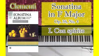 13  Clementi  Sonatina Op36 No4 I Con Spirito  Sonatina Album [upl. by Mireille]