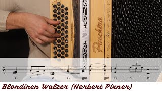 Lernvideo „Blondinenwalzer“ Komplett Herbert Pixner  Steirische Harmonika [upl. by Eenaj316]