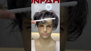 Lowdensity toupee create a natural and realistic look for the hairline and overall hair texture [upl. by Anallise429]