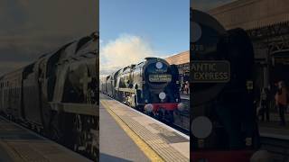 35028 Clan Line passing through Taunton at speed [upl. by Isa]