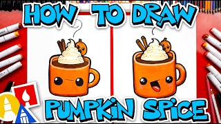 How To Draw Pumpkin Spice Hot Chocolate [upl. by Flemming]