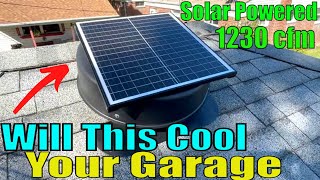 Installing Vevor Solar Attic Fan to COOL DOWN your garage [upl. by Huff583]