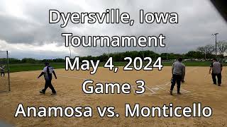 5424 Baseball Anamosa 12u vs Monticello at Dyersville Tournament [upl. by Henke]