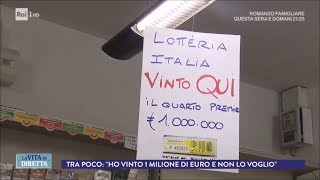 Lotteria Italia vince e lascia 1 milione alla figlia disoccupata  La Vita in Diretta 08012018 [upl. by Barret130]