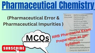 Pharmaceutical Inorganic Chemistry Important MCQs Pharmaceutical Error amp Impuritiesgovtpharmacist [upl. by Neemsay]