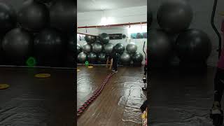 Battle rope workout  Full wave with burpee [upl. by Inalem228]